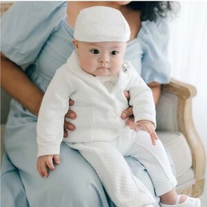 Formal White Buttoned Shirt & Pants Set for Baby